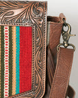 ADBG852A American Darling Hand Tooled Saddle Blanket Hair On Genuine Leather Women Bag Western Handbag Purse