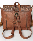ADBG852E American Darling Hand Tooled Saddle Blanket Hair On Genuine Leather Women Bag Western Handbag Purse