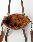 ADBG855D American Darling Hand Tooled Saddle Blanket Genuine Leather Women Bag Western Handbag Purse