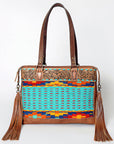 ADBG855E American Darling Hand Tooled Saddle Blanket Genuine Leather Women Bag Western Handbag Purse