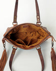 ADBG855E American Darling Hand Tooled Saddle Blanket Genuine Leather Women Bag Western Handbag Purse