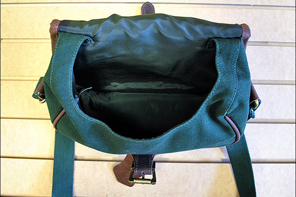 Shell Case Bag Leather Canvas