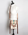 American Darling Cross Body Hand Tooled Saddle Blanket Hair On Genuine Leather Western Women Bag Handbag Purse Crossbody Cute