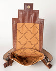 American Darling Cross Body Hand Tooled Saddle Blanket Hair On Genuine Leather Western Women Bag Handbag Purse Crossbody Cute