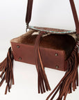 American Darling ADBGZ616B Messenger Hand Tooled Hair On Genuine Leather Women Bag Western Handbag Purse