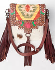 American Darling Cross Body Ii Hand Tooled Hair On Genuine Leather Women Bag Western Handbag Purse