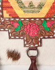American Darling Cross Body Ii Hand Tooled Hair On Genuine Leather Women Bag Western Handbag Purse