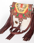 American Darling Cross Body Ii Hand Tooled Hair On Genuine Leather Women Bag Western Handbag Purse