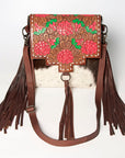 American Darling Cross Body Ii Hand Tooled Hair On Genuine Leather Women Bag Western Handbag Purse