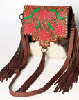 American Darling Cross Body Ii Hand Tooled Hair On Genuine Leather Women Bag Western Handbag Purse