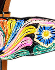 Western Horse Headstall Tack American Leather Tan Hilason