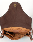 American Darling Small Crossbody Hand Tooled Hair On Genuine Leather Western Women Bag Handbag Purse | for Cute