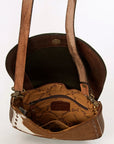 American Darling Messenger Hand Tooled Hair On Genuine Leather women bag western handbag purse