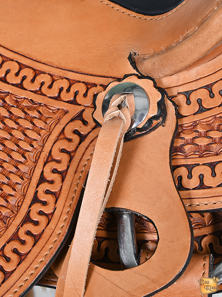 Western Horse Saddle American Leather Wade Ranch Roping Light Antique Tan Hilason