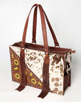 American Darling Hand Tooled Hair On Genuine Leather Women Bag Western Handbag Purse