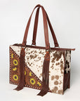 American Darling Hand Tooled Hair On Genuine Leather Women Bag Western Handbag Purse