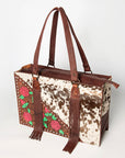 American Darling Hand Tooled Hair On Genuine Leather Women Bag Western Handbag Purse