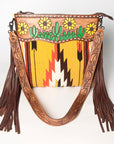 American Darling Signature Crossbody Hand Tooled Saddle Blanket Genuine Leather women bag western handbag purse