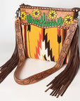 American Darling Signature Crossbody Hand Tooled Saddle Blanket Genuine Leather women bag western handbag purse