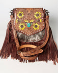 American Darling Messenger Hand Tooled Genuine Leather women bag western handbag purse