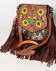 American Darling Messenger Hand Tooled Genuine Leather women bag western handbag purse