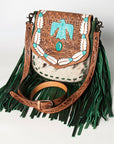 American Darling Messenger Hand Tooled Genuine Leather women bag western handbag purse
