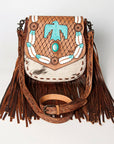 American Darling Messenger Hand Tooled Genuine Leather women bag western handbag purse