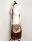 American Darling Messenger Hand Tooled Genuine Leather women bag western handbag purse