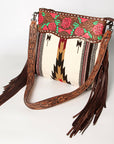 American Darling Signature Crossbody Hand Tooled Saddle Blanket Genuine Leather Women Bag Western Handbag Purse