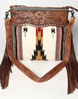 American Darling Signature Crossbody Hand Tooled Saddle Blanket Genuine Leather Women Bag Western Handbag Purse