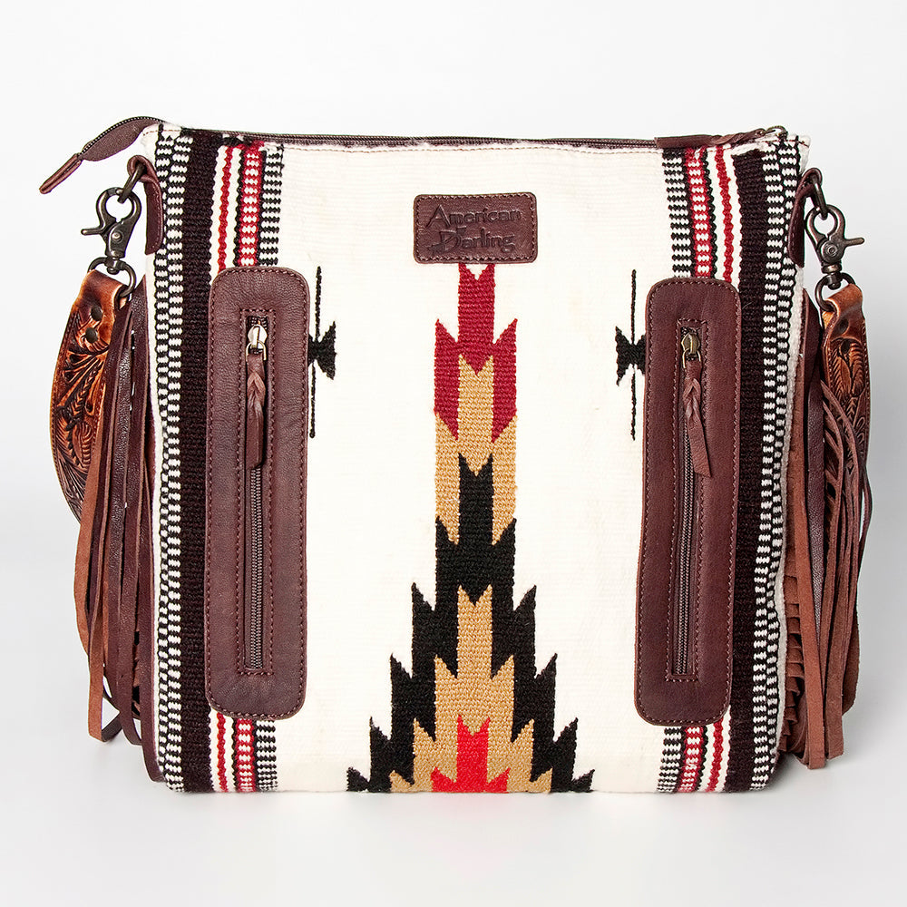 American Darling Signature Crossbody Hand Tooled Saddle Blanket Genuine Leather Women Bag Western Handbag Purse