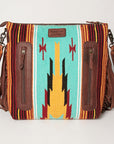 American Darling Signature Crossbody Hand Tooled Saddle Blanket Genuine Leather Women Bag Western Handbag Purse