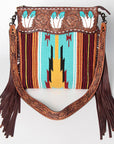 American Darling Signature Crossbody Hand Tooled Saddle Blanket Genuine Leather Women Bag Western Handbag Purse