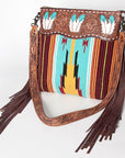 American Darling Signature Crossbody Hand Tooled Saddle Blanket Genuine Leather Women Bag Western Handbag Purse