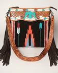 American Darling Signature Crossbody Hand Tooled Saddle Blanket Genuine Leather Women Bag Western Handbag Purse