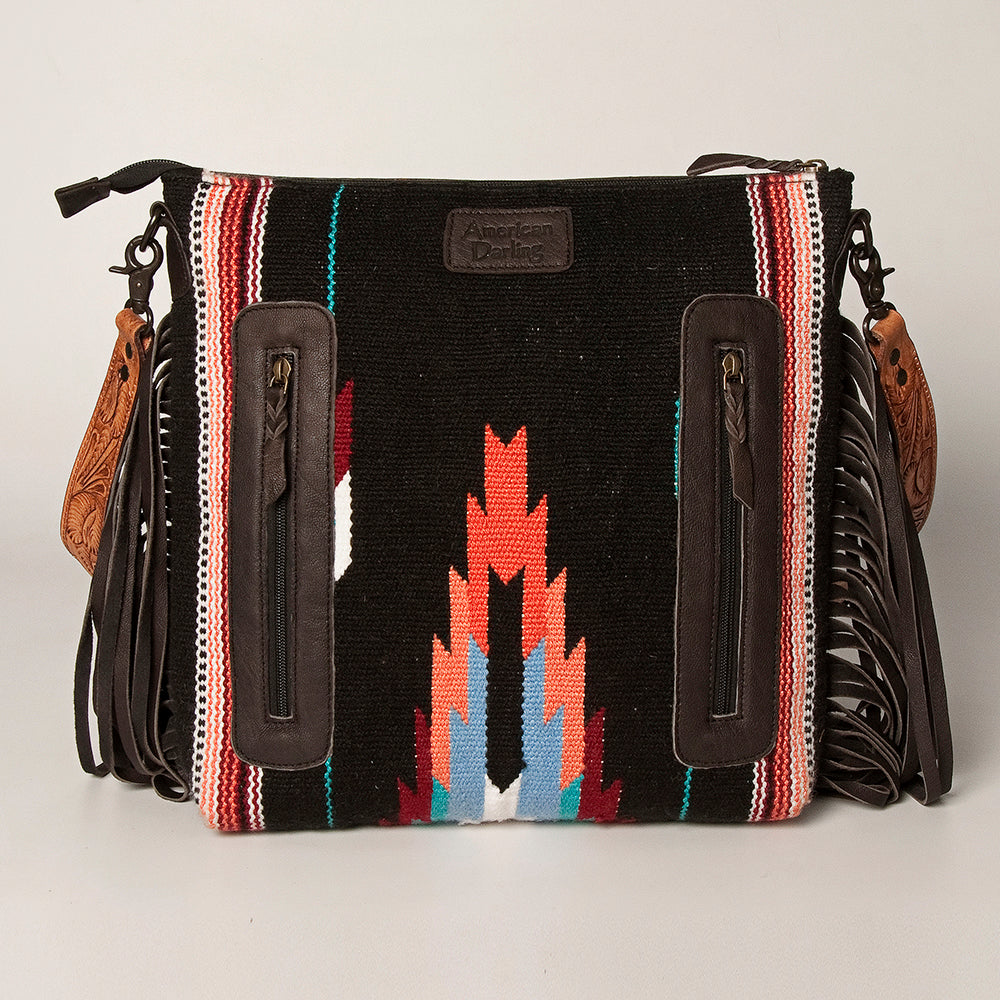 American Darling Signature Crossbody Hand Tooled Saddle Blanket Genuine Leather Women Bag Western Handbag Purse