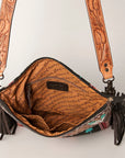 American Darling Signature Crossbody Hand Tooled Saddle Blanket Genuine Leather Women Bag Western Handbag Purse