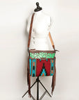 American Darling ADBGZ139A Signature Crossbody Hand Tooled Saddle Blanket Genuine Leather Women Bag Western Handbag Purse