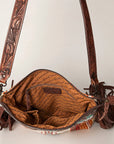 American Darling ADBGZ365 Signature Crossbody Hand Tooled Saddle Blanket Genuine Leather Women Bag Western Handbag Purse