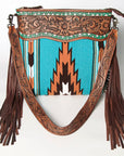 American Darling Signature Crossbody Hand Tooled Saddle Blanket Genuine Leather Women Bag Western Handbag Purse