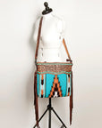 American Darling Signature Crossbody Hand Tooled Saddle Blanket Genuine Leather Women Bag Western Handbag Purse