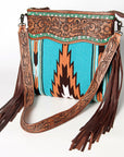 American Darling Signature Crossbody Hand Tooled Saddle Blanket Genuine Leather Women Bag Western Handbag Purse
