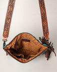 American Darling Signature Crossbody Hand Tooled Saddle Blanket Genuine Leather Women Bag Western Handbag Purse