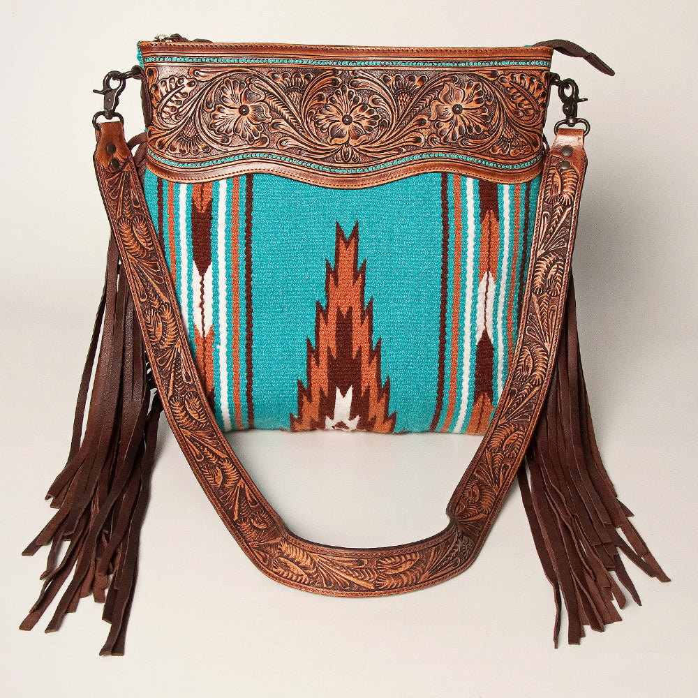 American Darling Signature Crossbody Hand Tooled Saddle Blanket Genuine Leather Women Bag Western Handbag Purse