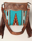 American Darling Signature Crossbody Hand Tooled Saddle Blanket Genuine Leather Women Bag Western Handbag Purse