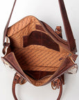 American Darling Tote Hand Tooled Hair On Genuine Leather Women Bag Western Handbag Purse