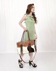 American Darling Tote Hand Tooled Hair On Genuine Leather Women Bag Western Handbag Purse