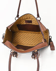American Darling Tote Hand Tooled Hair On Genuine Leather Women Bag Western Handbag Purse