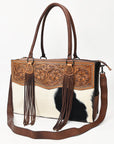 American Darling Tote Hand Tooled Hair On Genuine Leather Women Bag Western Handbag Purse