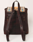 American Darling Hand Tooled Hair On Genuine Leather Women Bag Western Handbag Purse